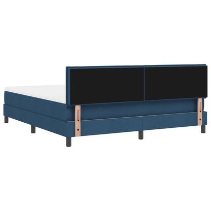 Boxspringbed met Matras & LED Blauw 180x200 cm Stof