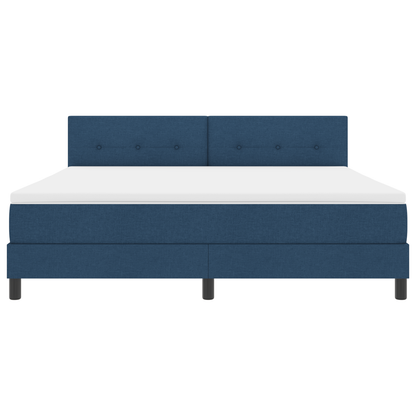 Boxspringbed met Matras & LED Blauw 180x200 cm Stof