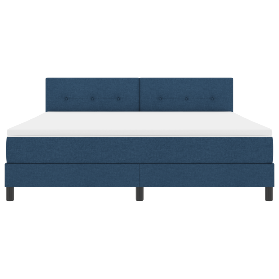 Boxspringbed met Matras & LED Blauw 180x200 cm Stof