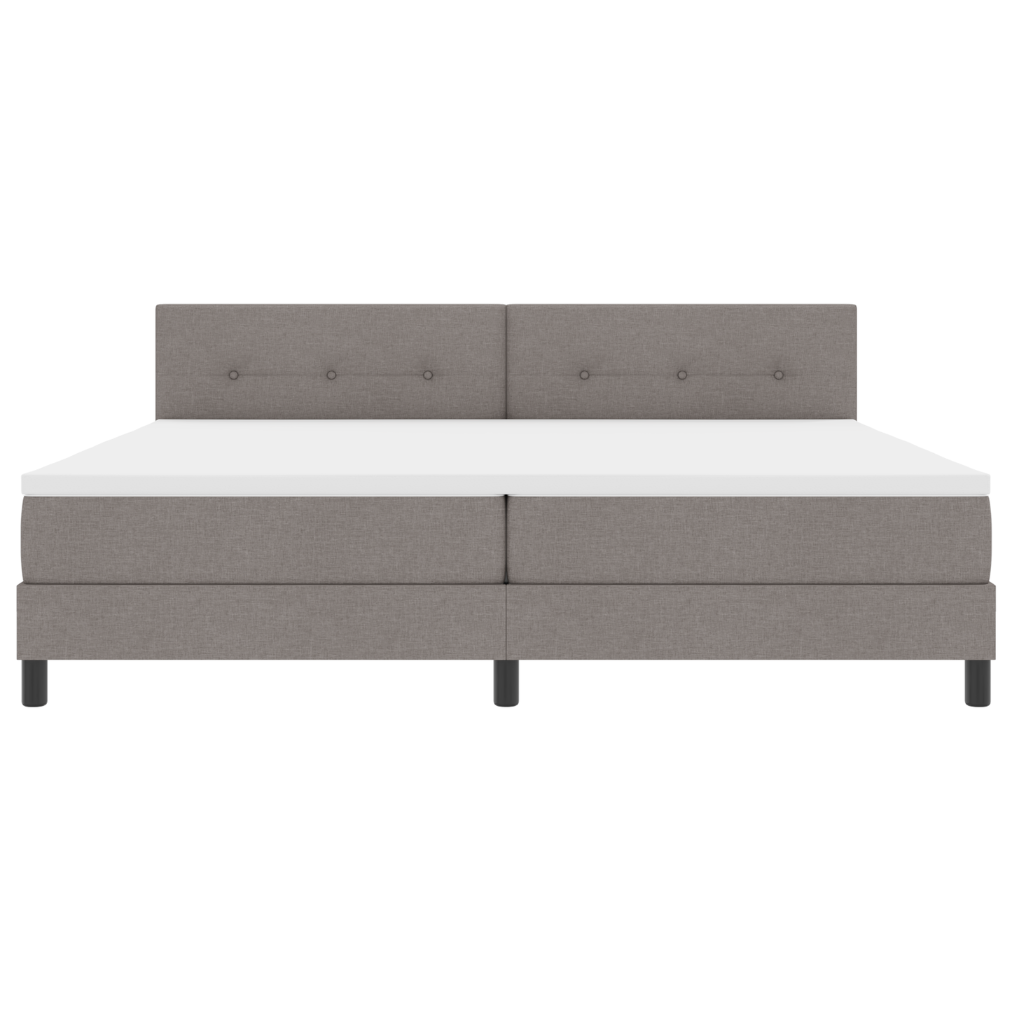 Boxspringbed met matras en LED stof taupe 200x200 cm