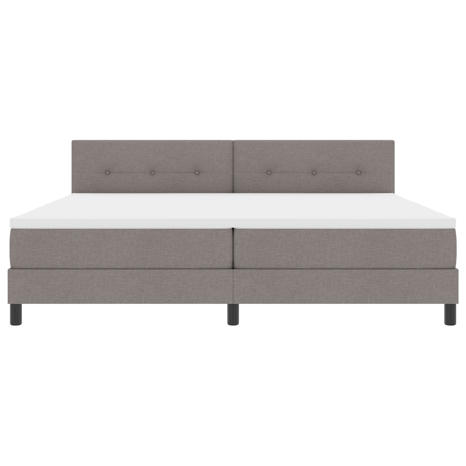 Boxspringbed met matras en LED stof taupe 200x200 cm