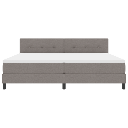 Boxspringbed met matras en LED stof taupe 200x200 cm