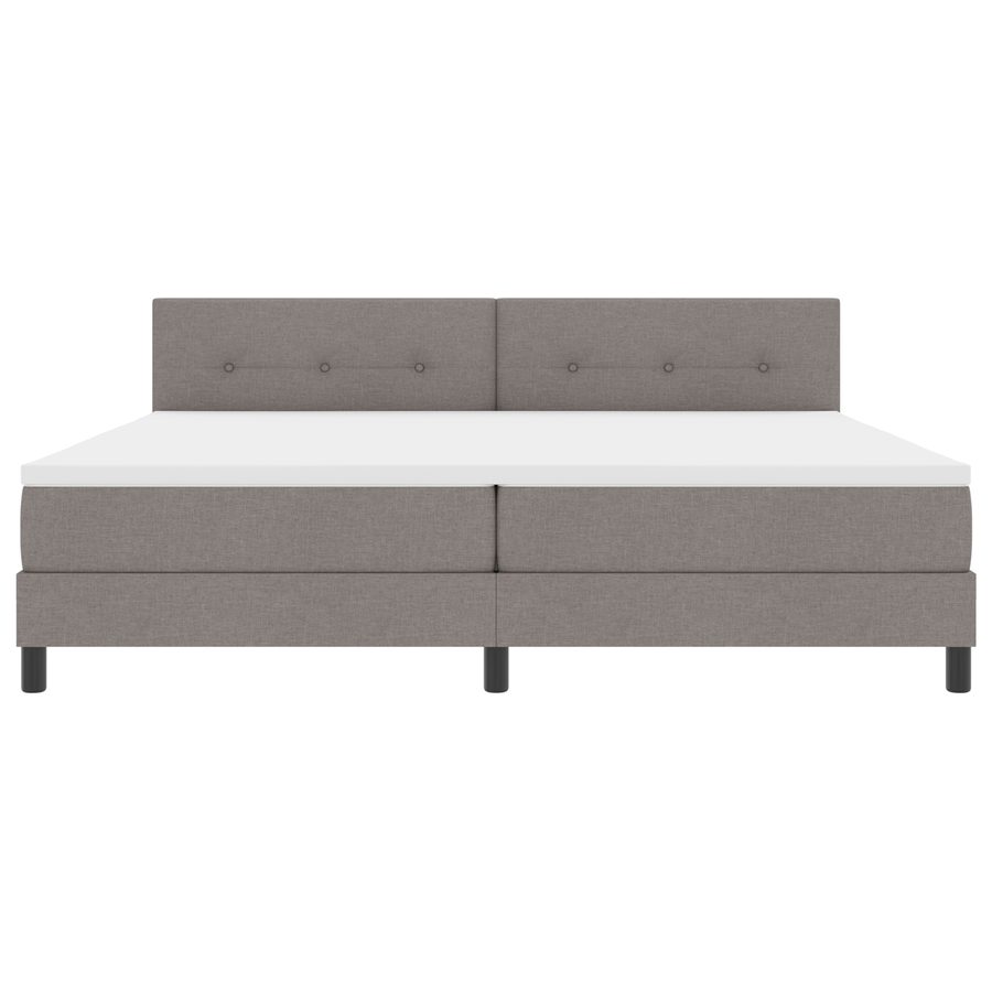 Boxspringbed met matras en LED stof taupe 200x200 cm