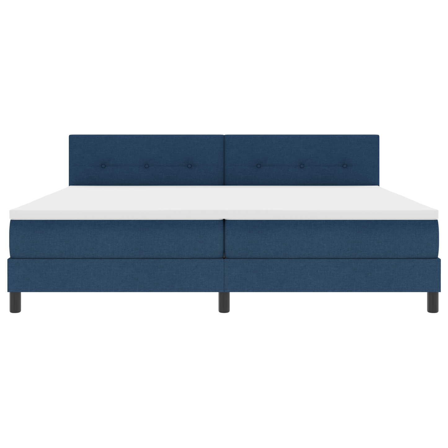 Boxspringbed met matras en LED stof blauw 200x200 cm