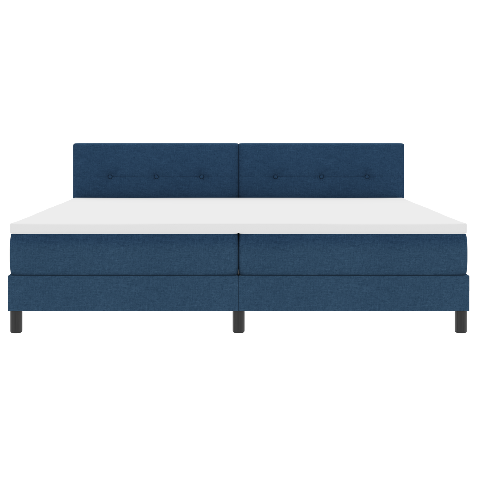 Boxspringbed met matras en LED stof blauw 200x200 cm