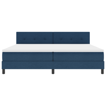 Boxspringbed met matras en LED stof blauw 200x200 cm