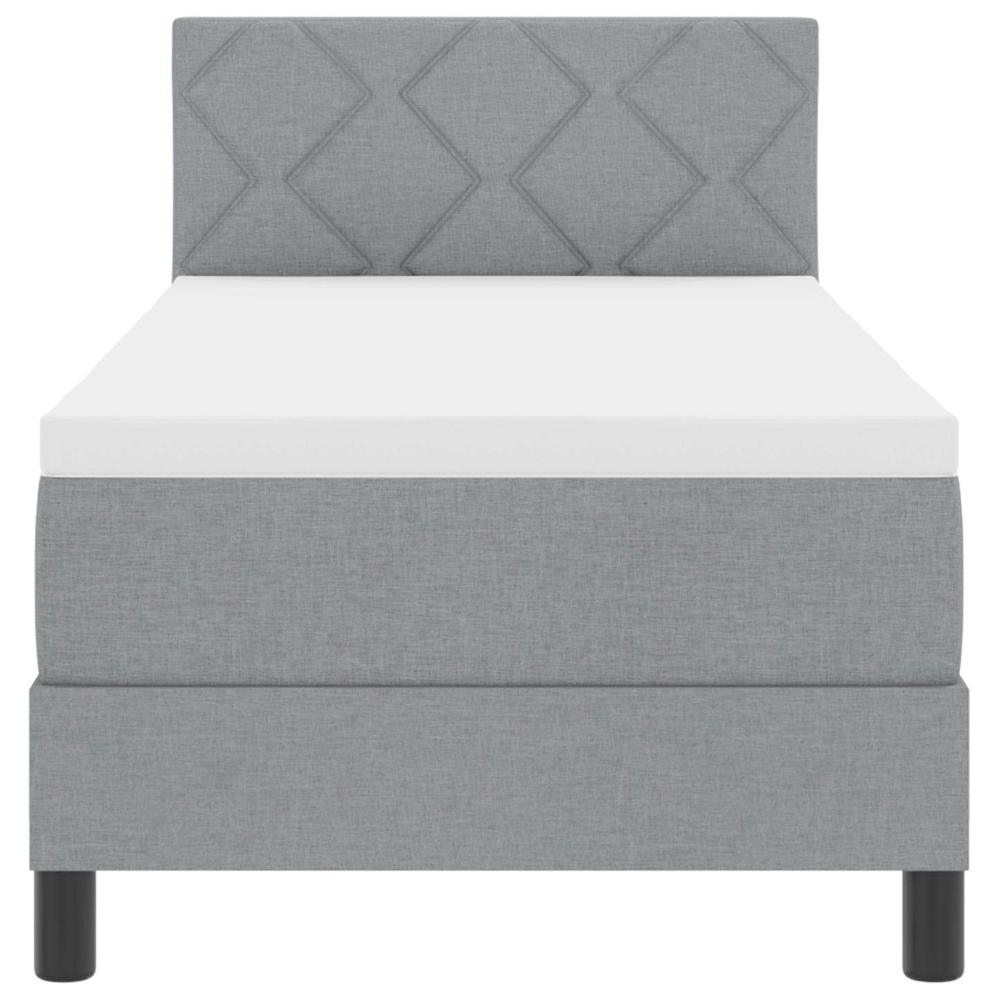 Boxspring Bed met Matras & LED Licht Grijs 80x200 cm Stof