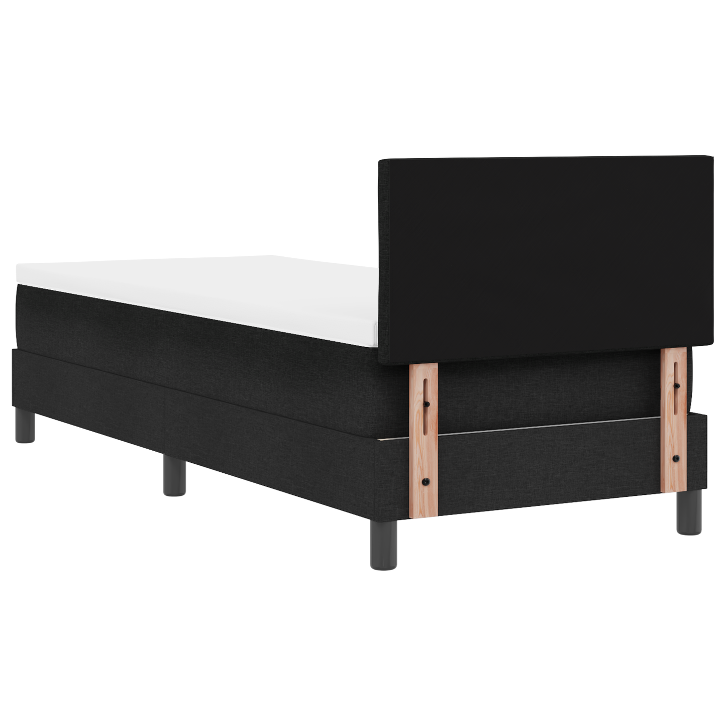 Boxspring Bed met Matras & LED Zwart 80x200 cm Stof