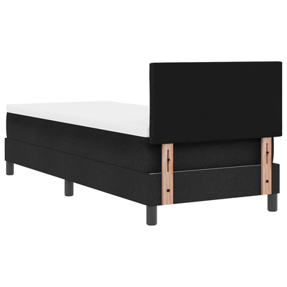 Boxspring Bed met Matras & LED Zwart 80x200 cm Stof
