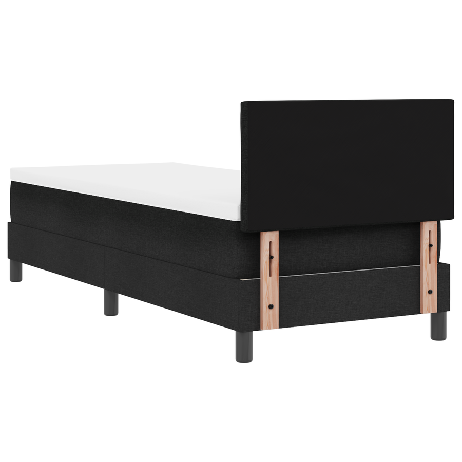Boxspring Bed met Matras & LED Zwart 80x200 cm Stof