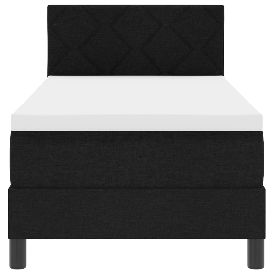 Boxspring Bed met Matras & LED Zwart 80x200 cm Stof