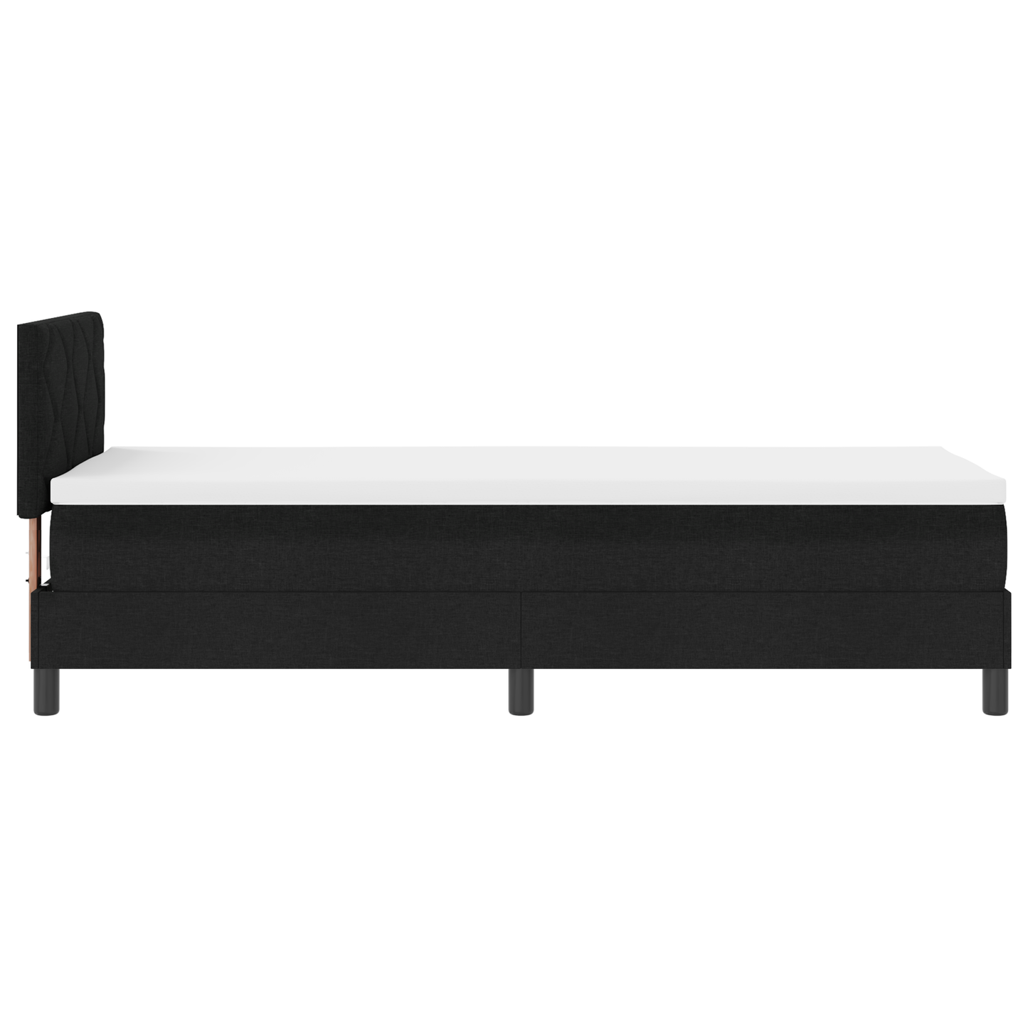 Boxspring Bed met Matras & LED Zwart 80x200 cm Stof