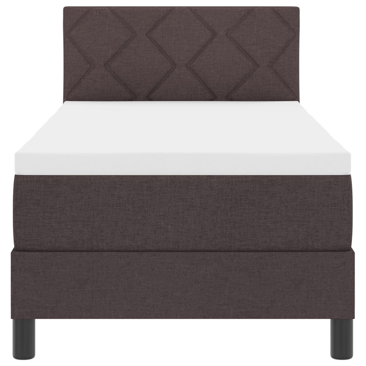 Boxspringbed met Matras & LED Donkerbruin 80x200 cm Stof