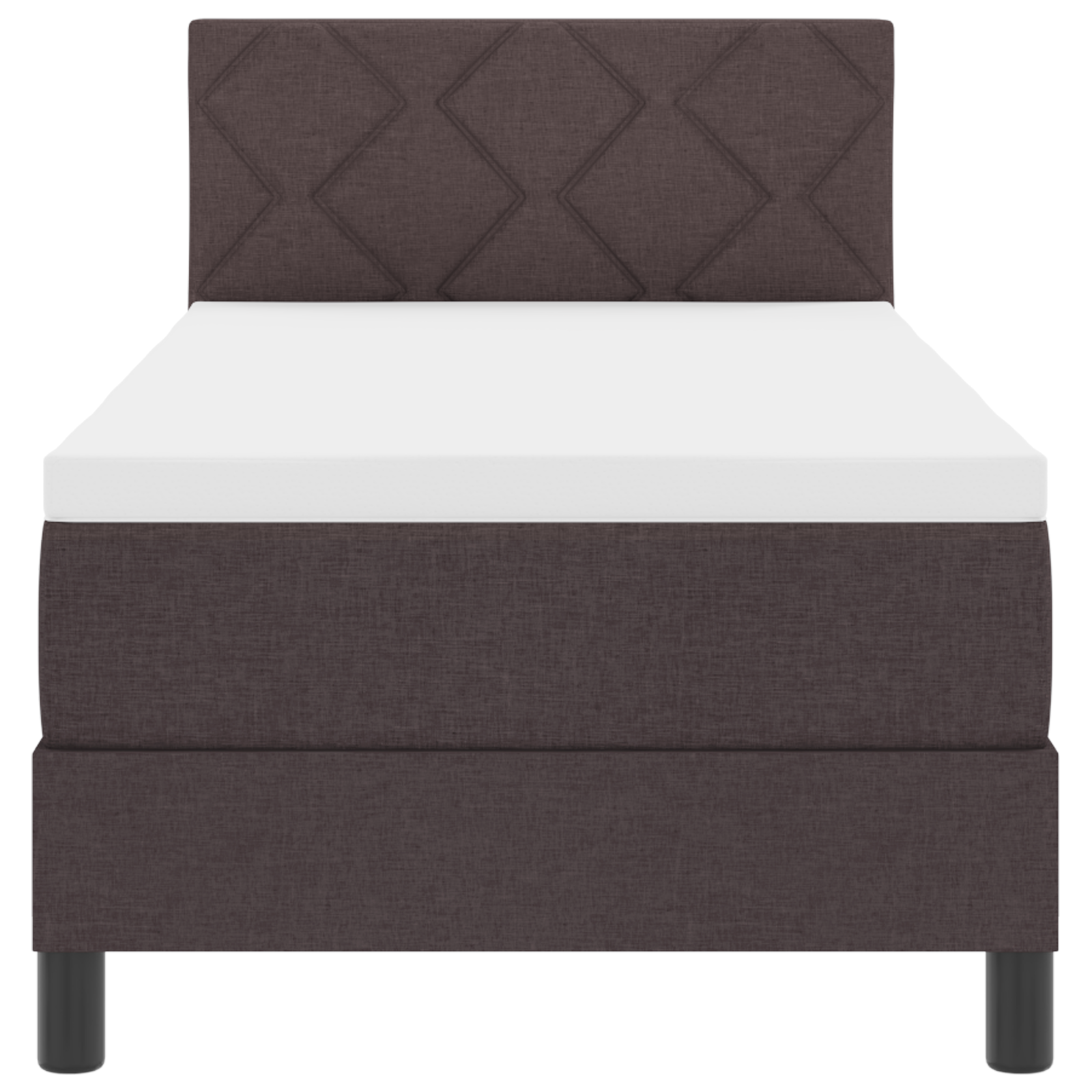 Boxspringbed met Matras & LED Donkerbruin 80x200 cm Stof