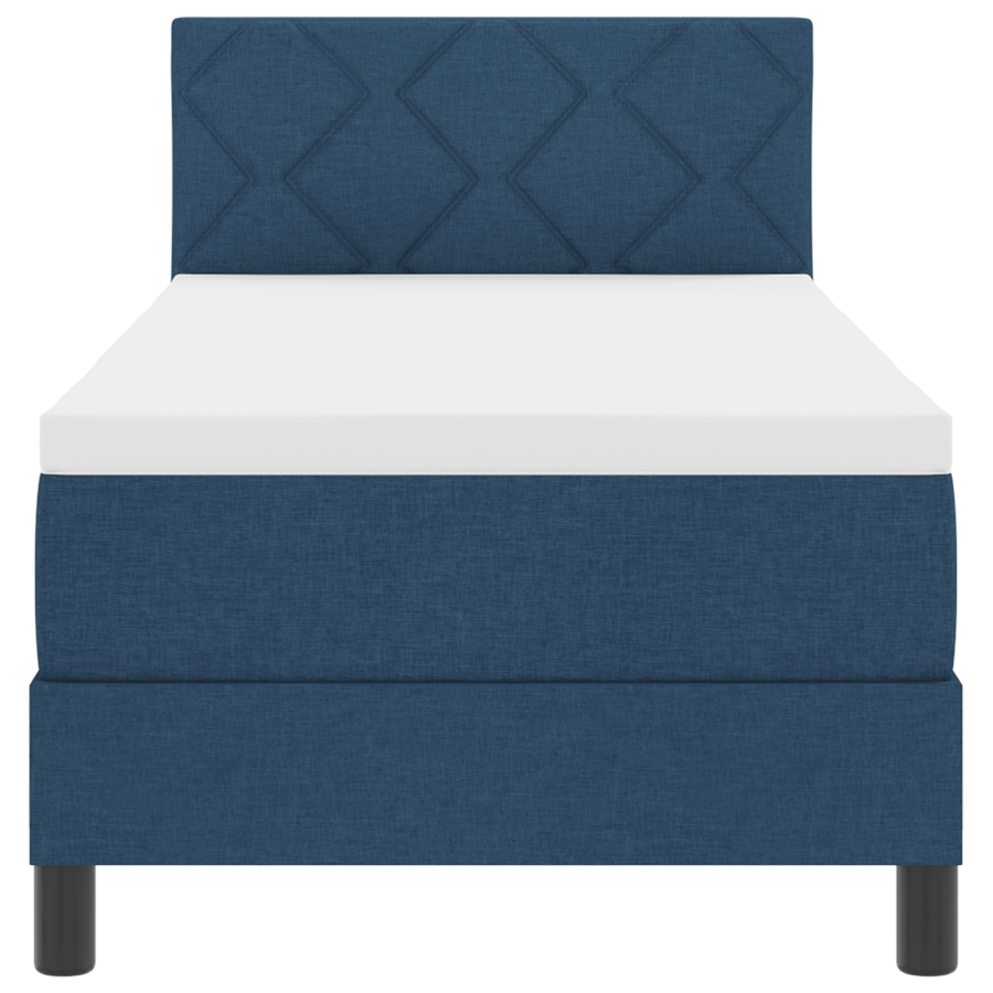 Boxspring Bed met Matras & LED Blauw 80x200 cm Stof