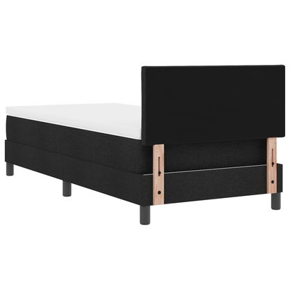 Boxspring Bed met Matras & LED Zwart 100x200 cm Stof