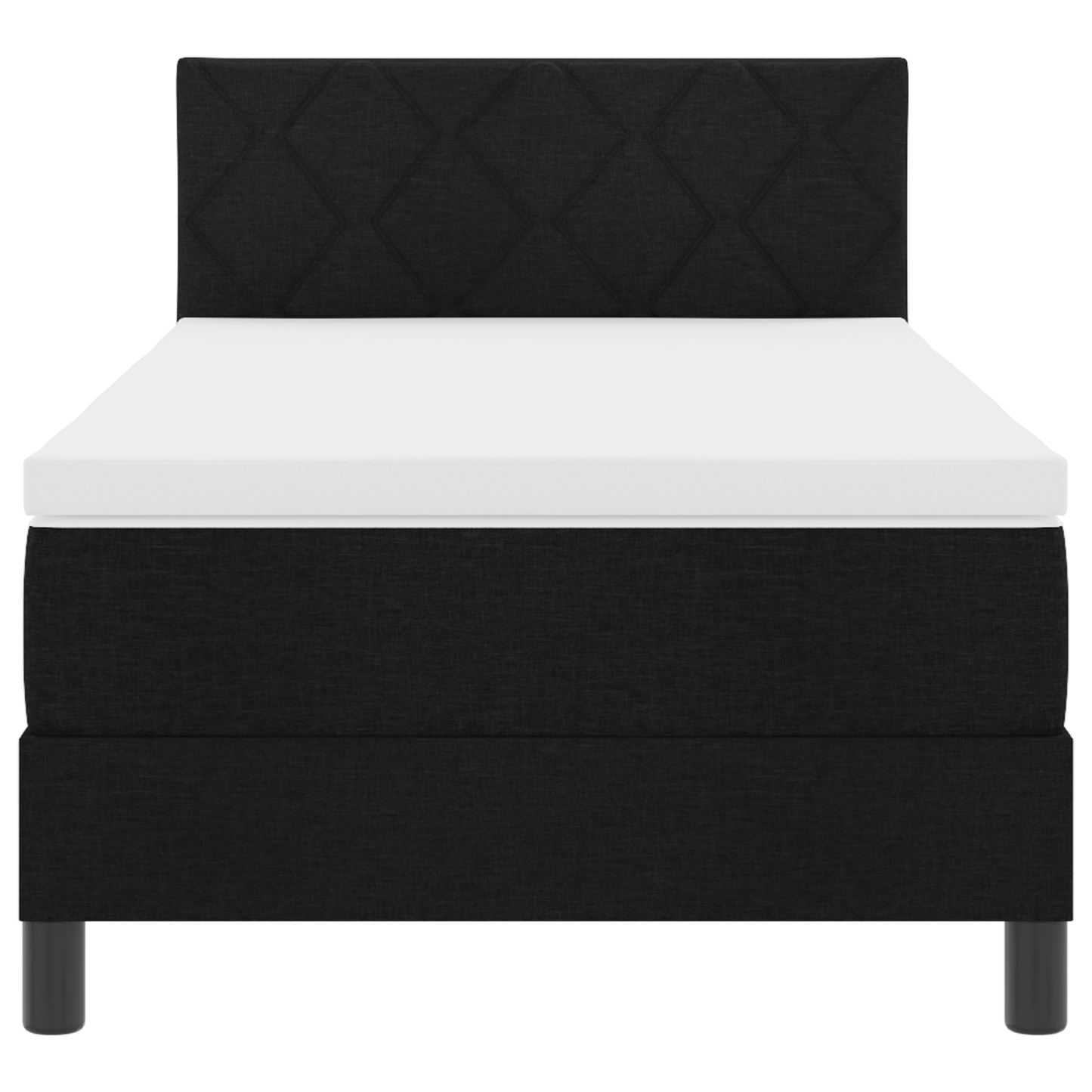 Boxspring Bed met Matras & LED Zwart 100x200 cm Stof