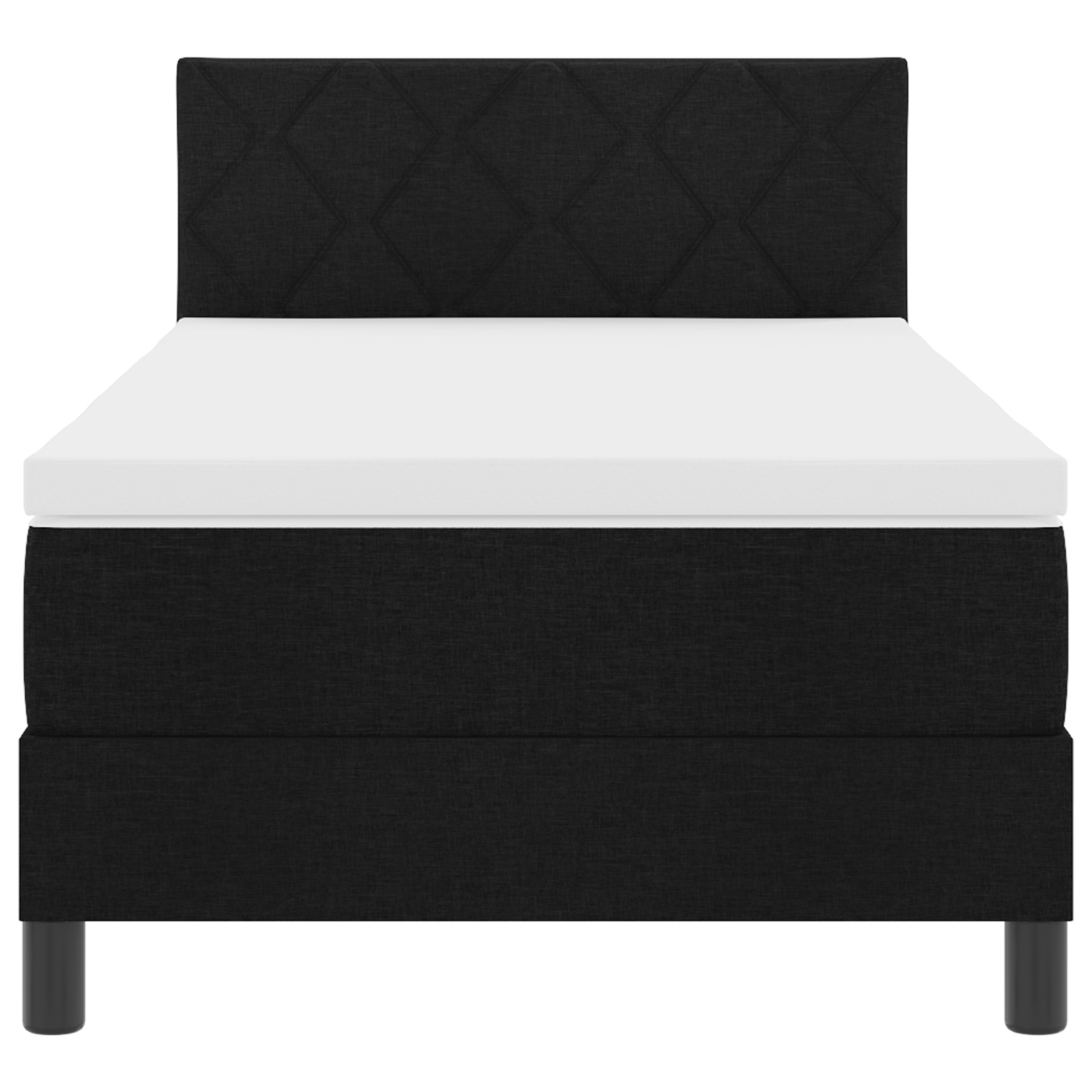 Boxspring Bed met Matras & LED Zwart 100x200 cm Stof