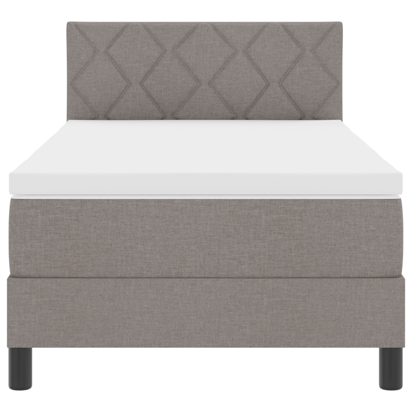 Boxspringbed met Matras & LED Taupe 100x200 cm Stof