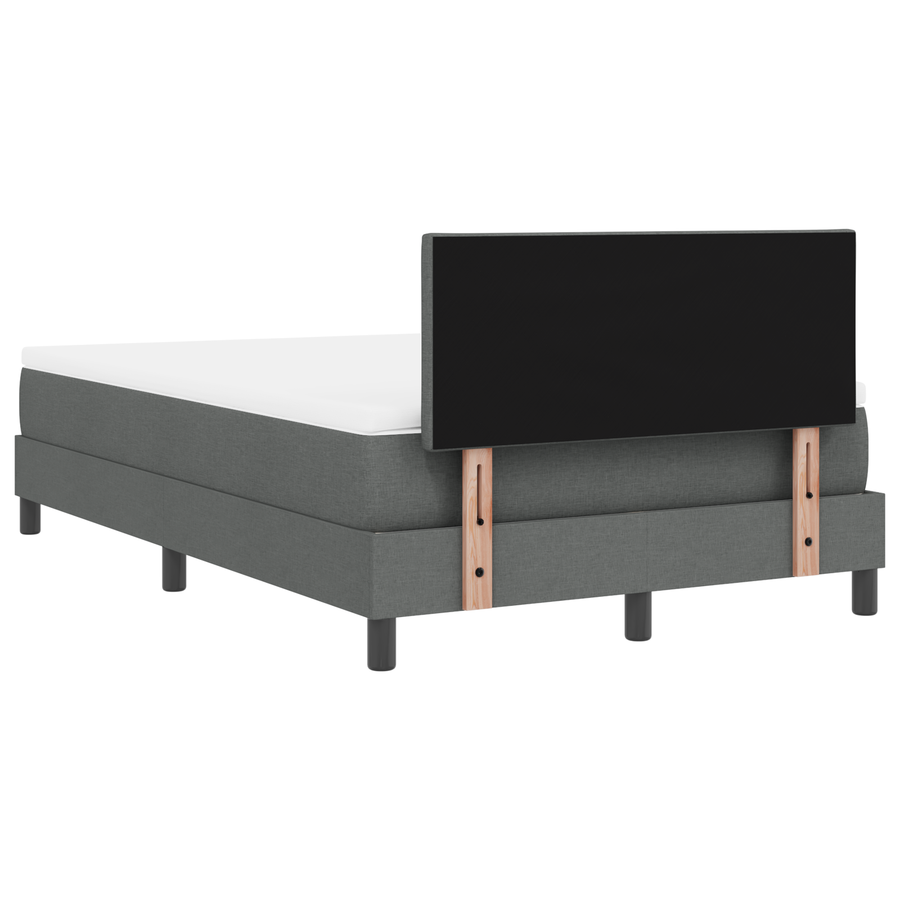 Boxspring Bed met Matras & LED Donker Grijs 120x190 cm Stof