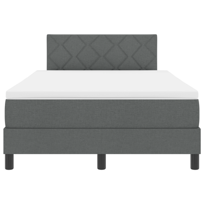 Boxspring Bed met Matras & LED Donker Grijs 120x190 cm Stof