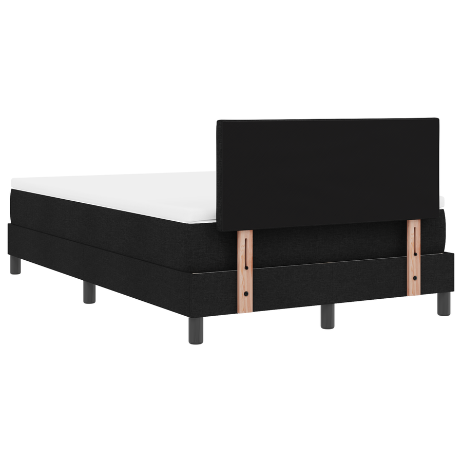 Box Spring Bed met Matras & LED Zwart 120x190 cm Stof