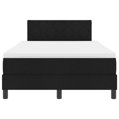 Box Spring Bed met Matras & LED Zwart 120x190 cm Stof