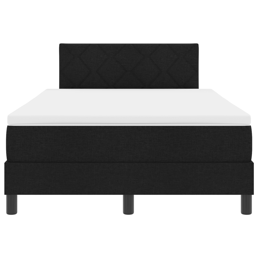 Box Spring Bed met Matras & LED Zwart 120x190 cm Stof