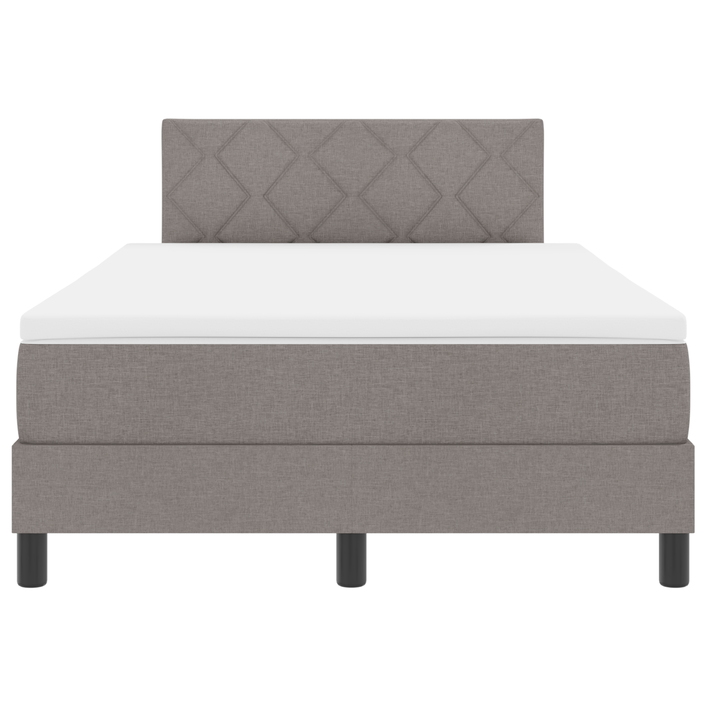 Boxspring Bed met Matras & LED Taupe 120x190 cm Stof