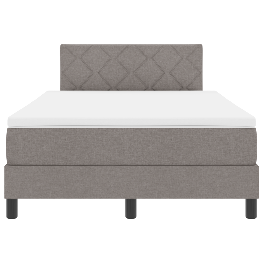 Boxspring Bed met Matras & LED Taupe 120x190 cm Stof
