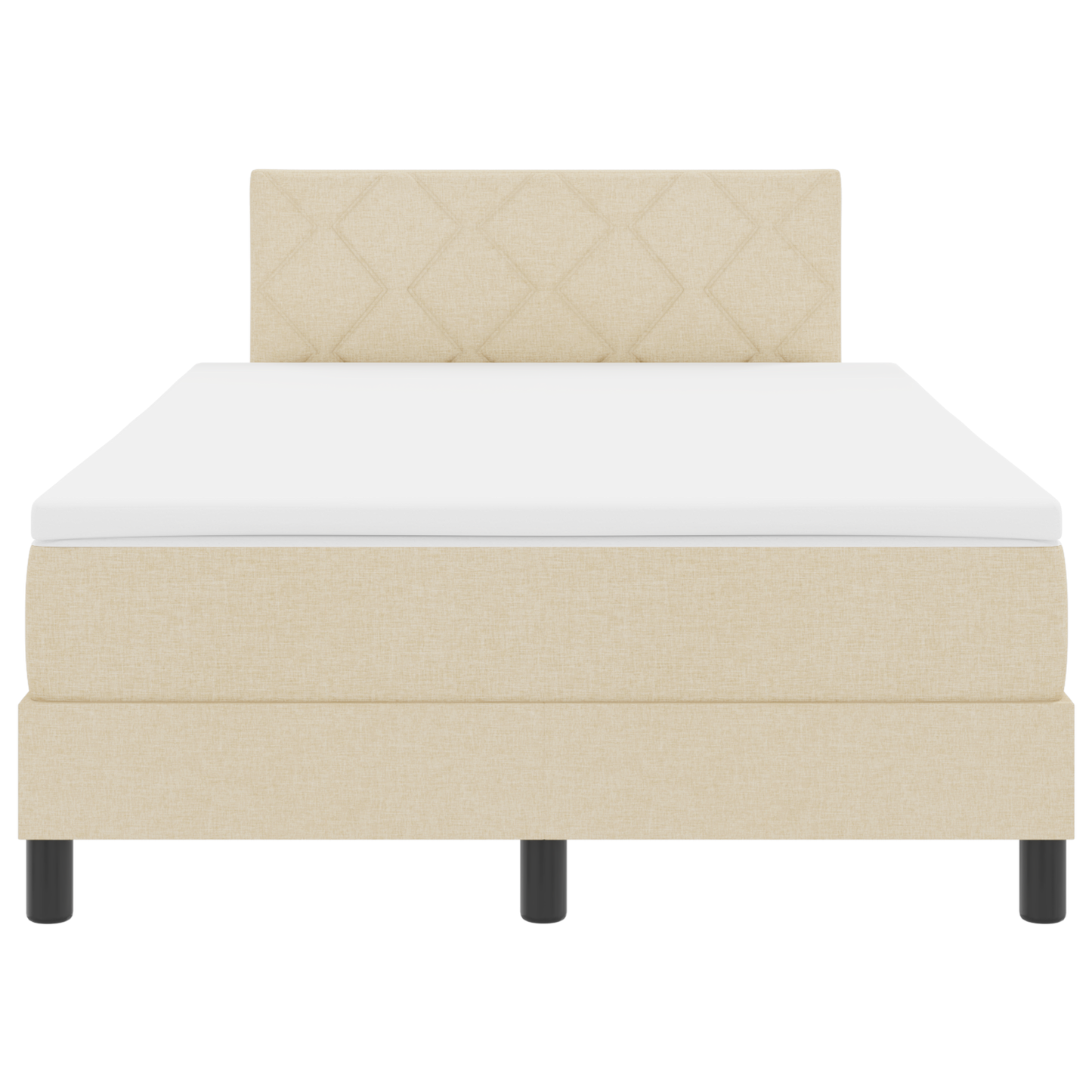 Boxspringbed met Matras & LED Crème 120x190 cm Stof