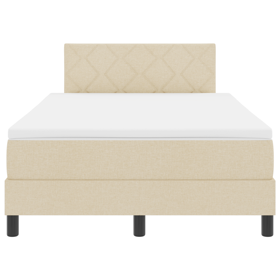 Boxspringbed met Matras & LED Crème 120x190 cm Stof