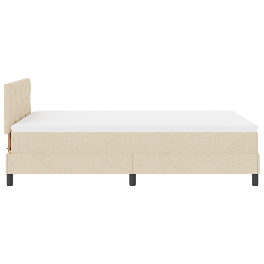 Boxspringbed met Matras & LED Crème 120x190 cm Stof