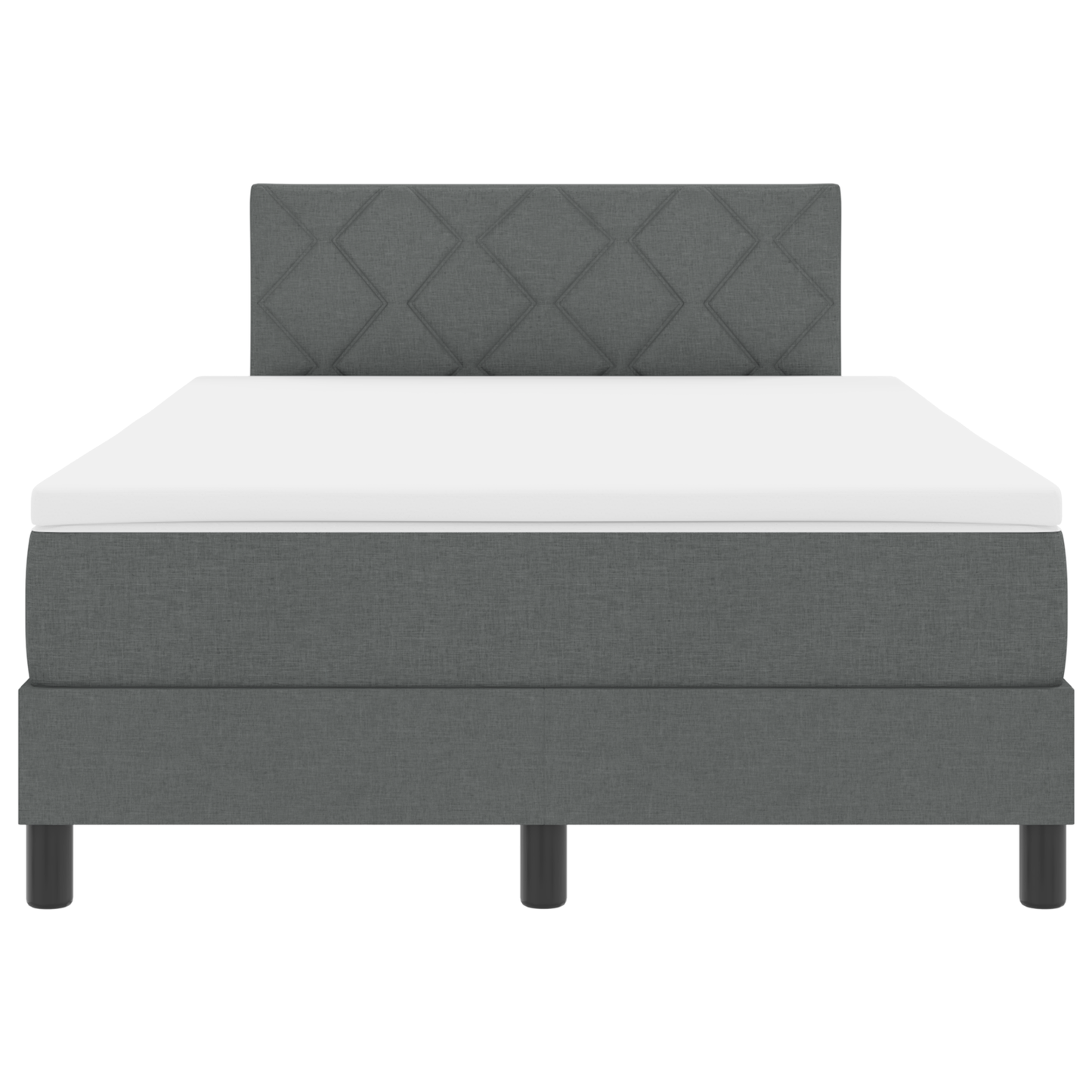 Boxspringbed met Matras & LED Donkergrijs 120x200 cm Stof