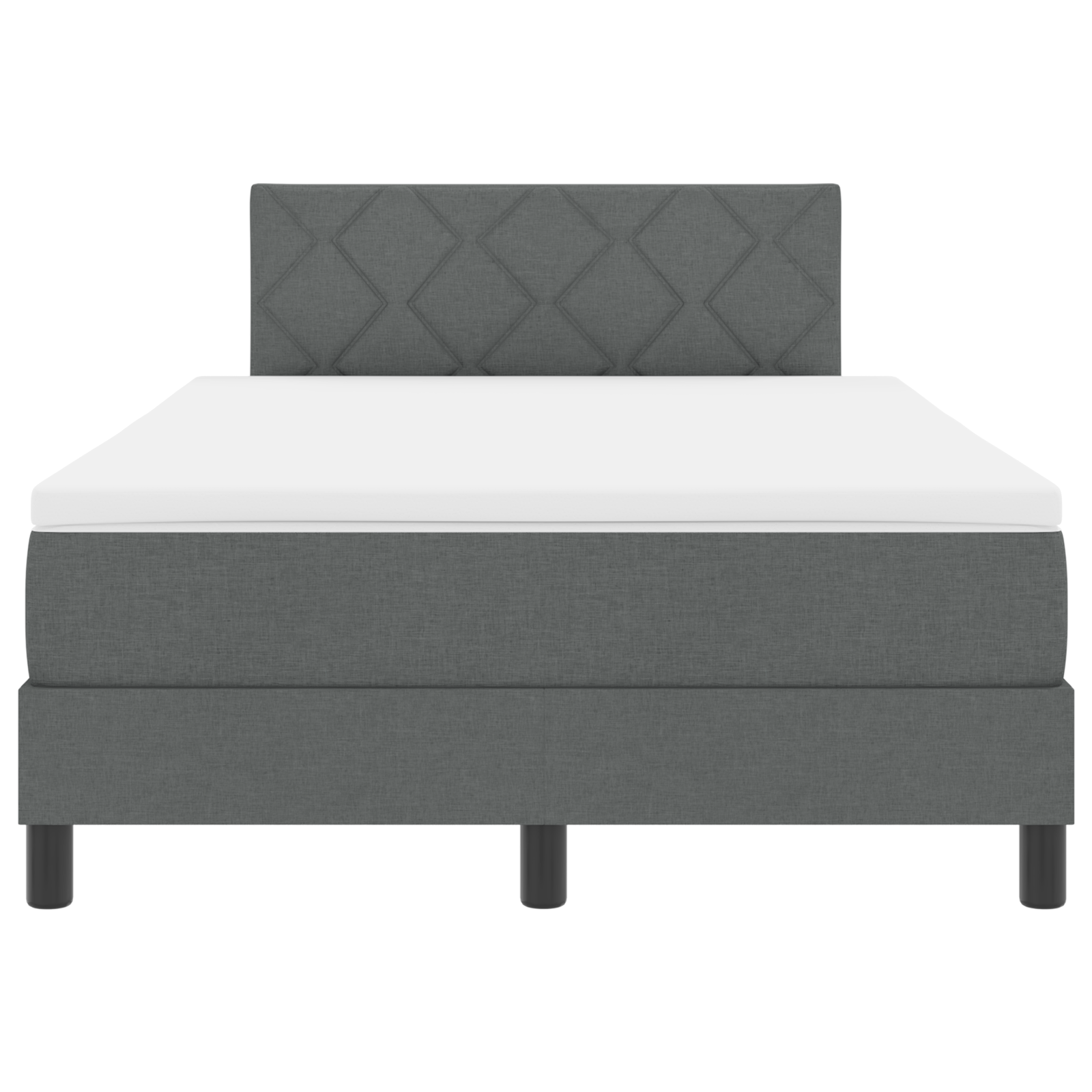 Boxspringbed met Matras & LED Donkergrijs 120x200 cm Stof