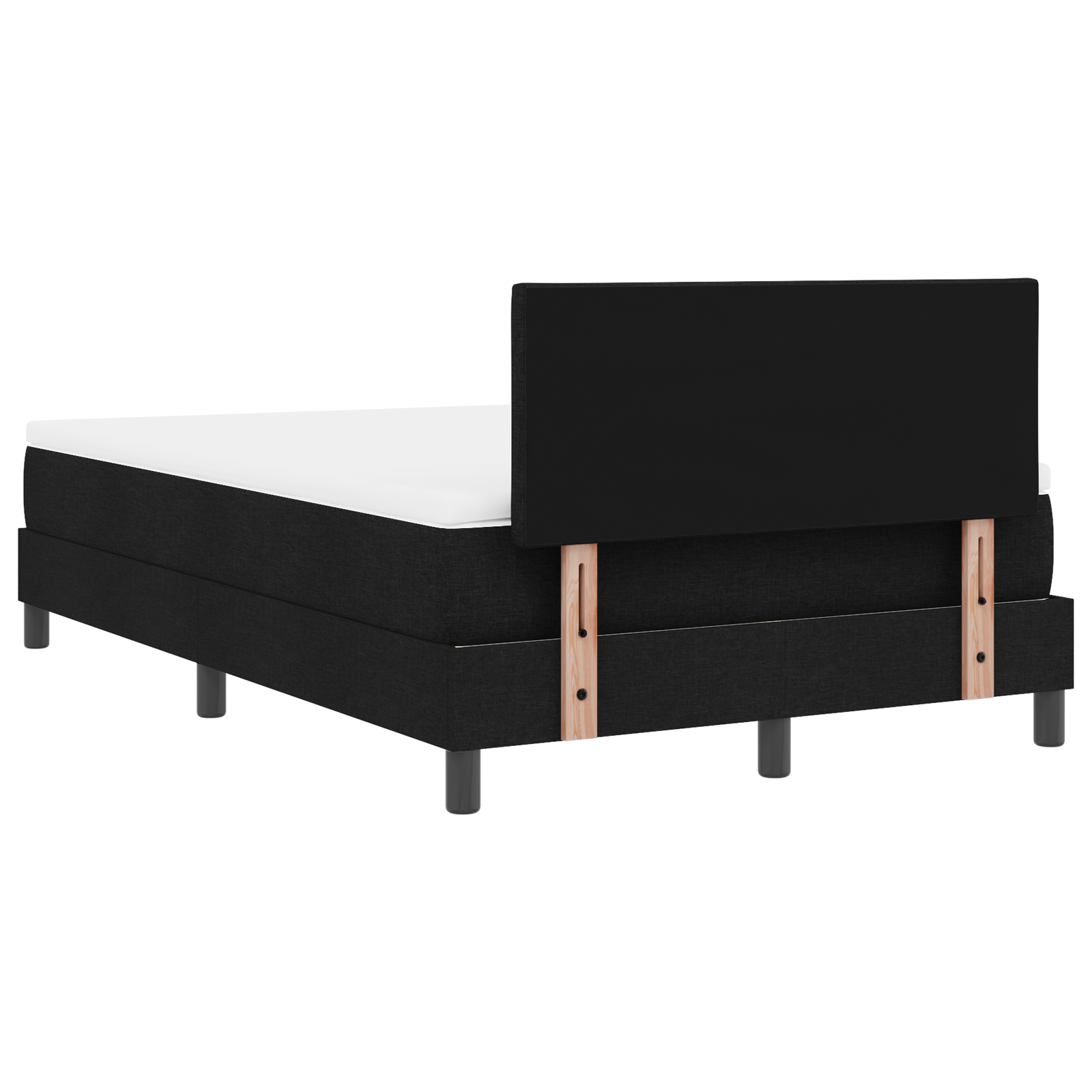 Boxspring Bed met Matras & LED Zwart 120x200 cm Stof