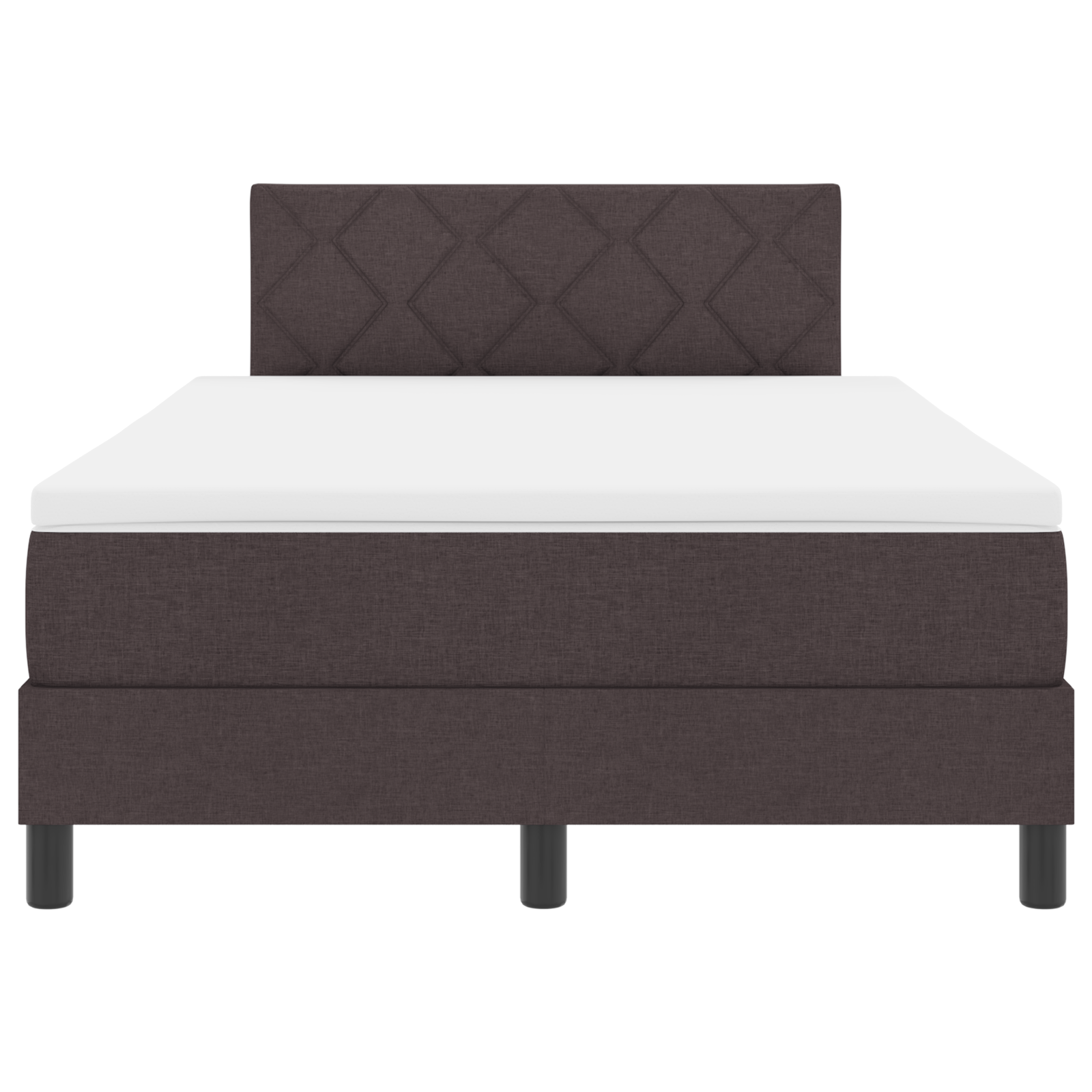 Boxspring Bed met Matras & LED Donkerbruin 120x200 cm Stof