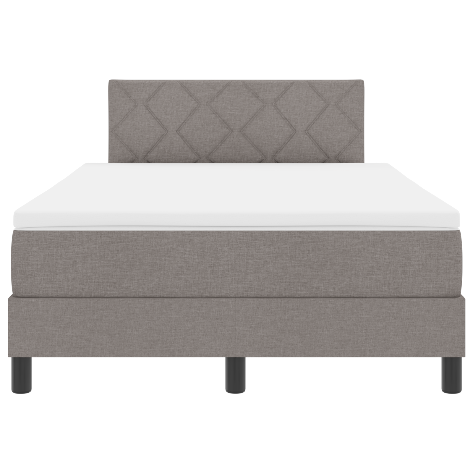 Boxspringbed met matras & LED taupe 120x200 cm stof
