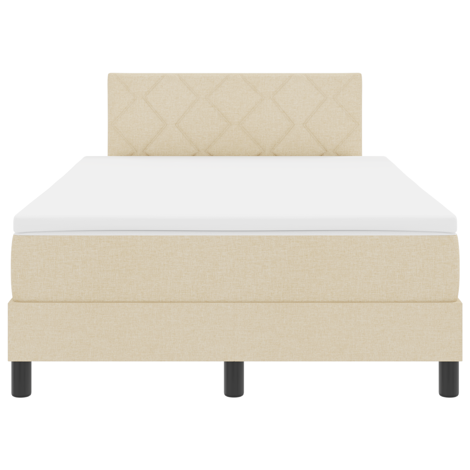 Boxspringbed met Matras & LED Licht Crème 120x200 cm Stof