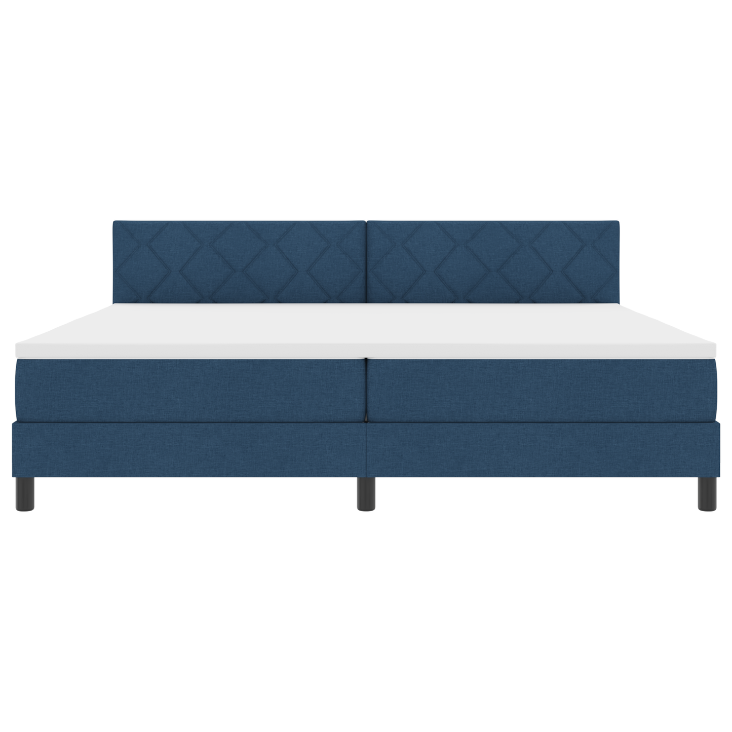 Boxspringbed met Matras & LED Blauw 200x200 cm Stof