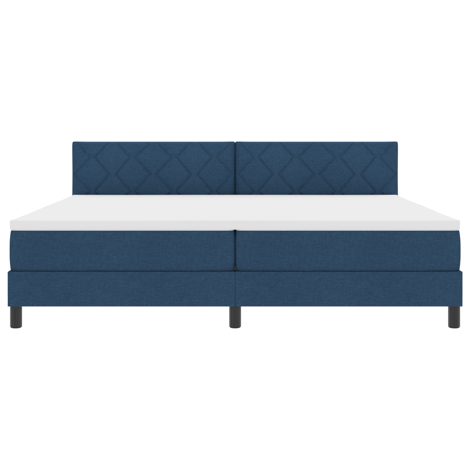 Boxspringbed met Matras & LED Blauw 200x200 cm Stof