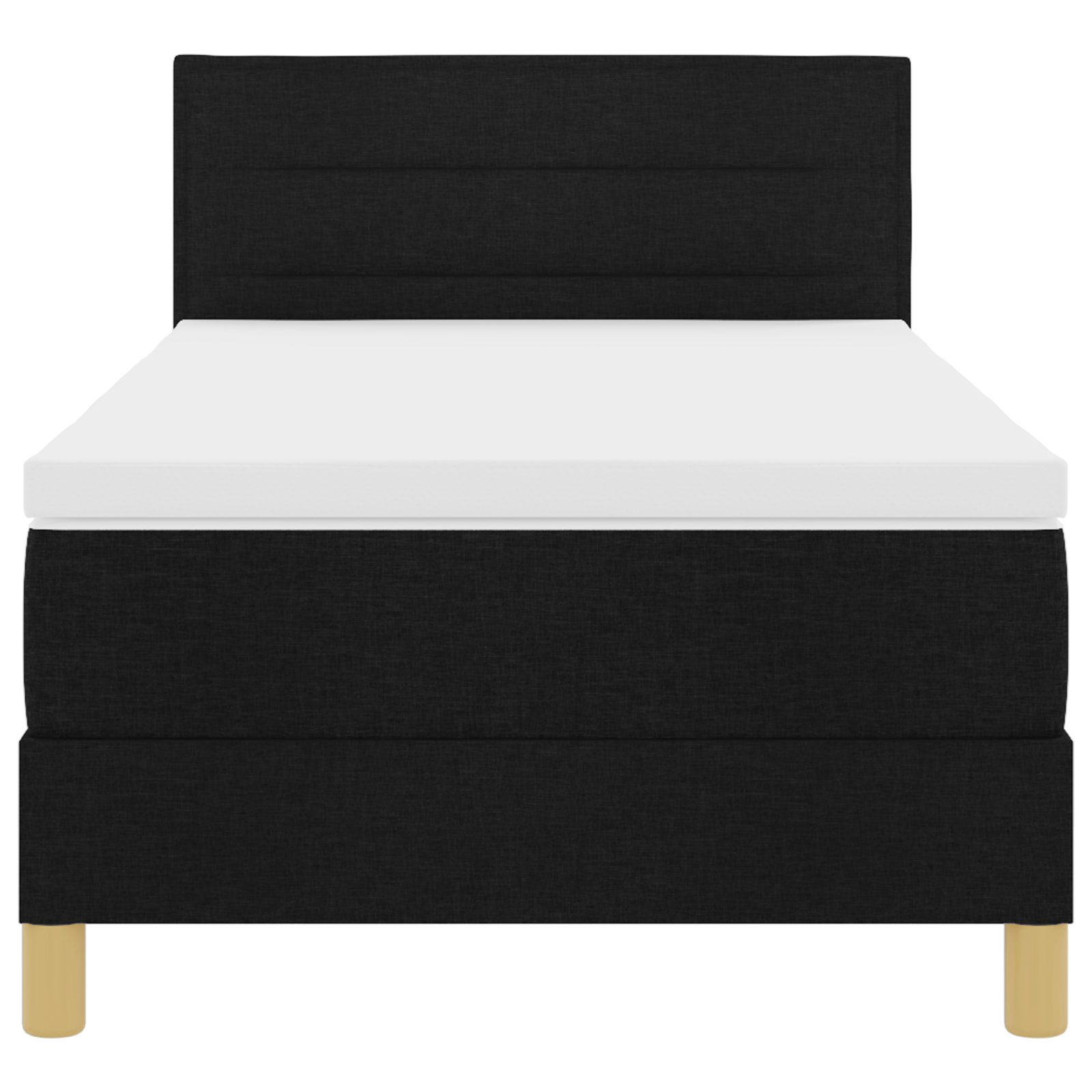 Boxspring Bed met Matras & LED Zwart 80x200 cm Stof