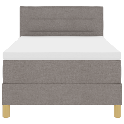 Boxspring Bed met Matras & LED Taupe 80x200 cm Stof