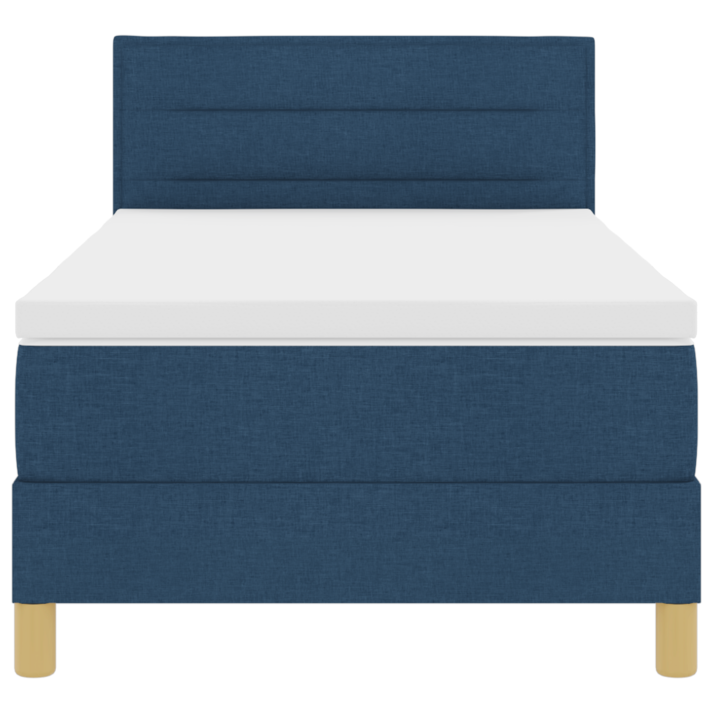 Boxspringbed met matras en LED stof blauw 90x200 cm