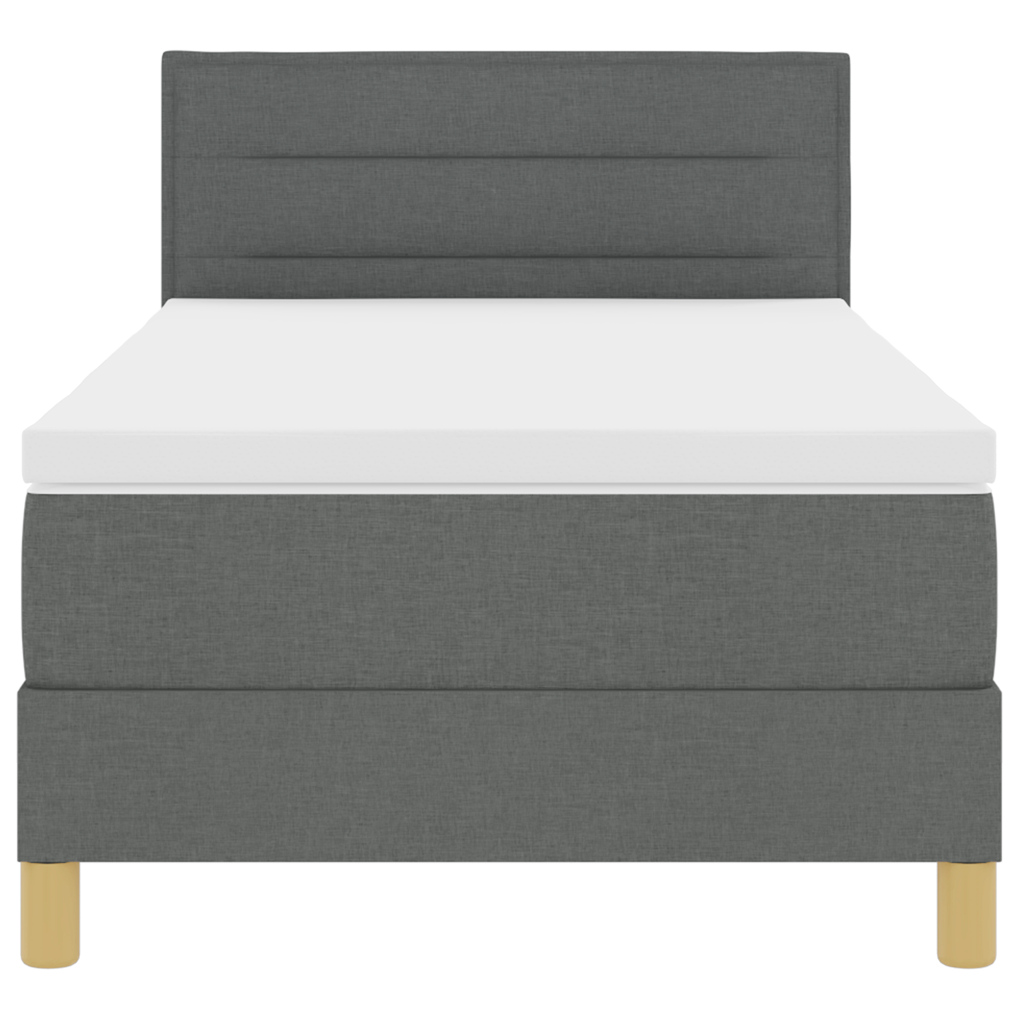 Boxspringbed met matras en LED stof donkergrijs 100x200 cm