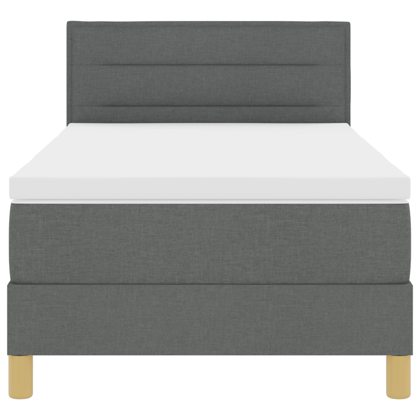 Boxspringbed met matras en LED stof donkergrijs 100x200 cm