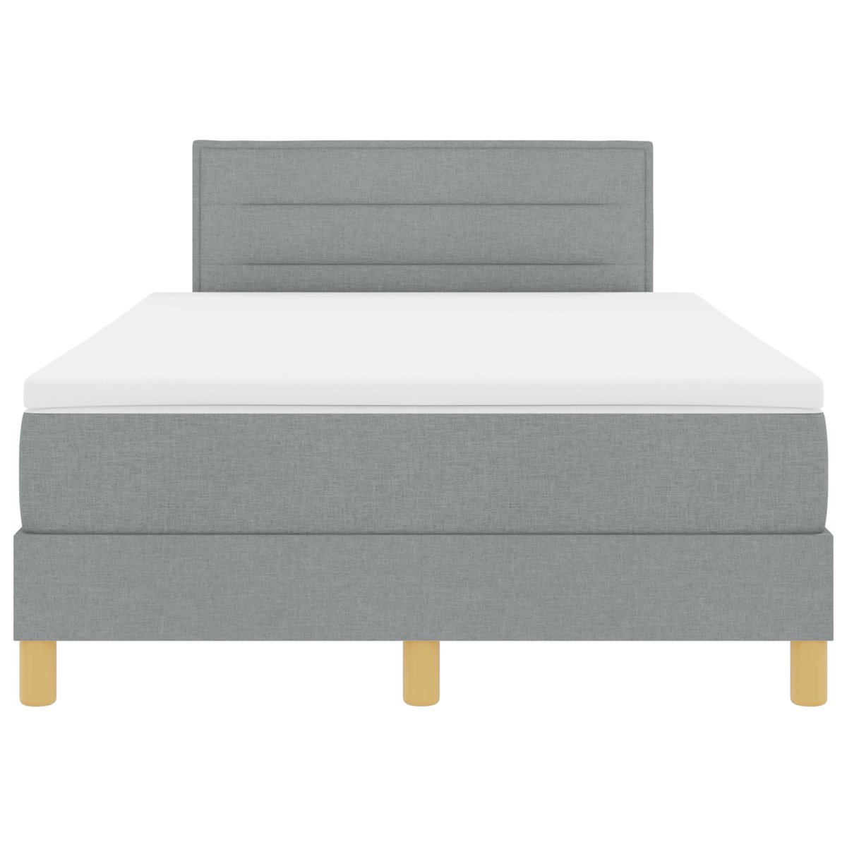 Boxspring Bed met Matras & LED Lichtgrijs 120x190 cm Stof