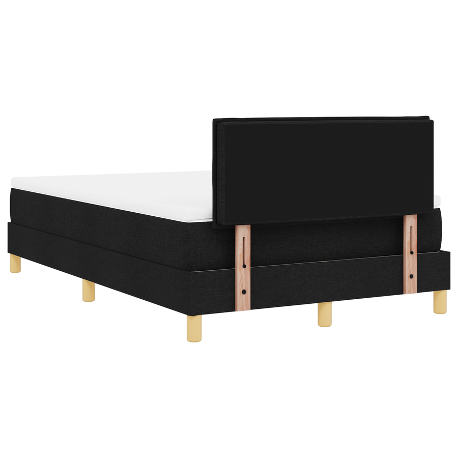 Boxspringbed met Matras & LED Zwart 120x190 cm Stof