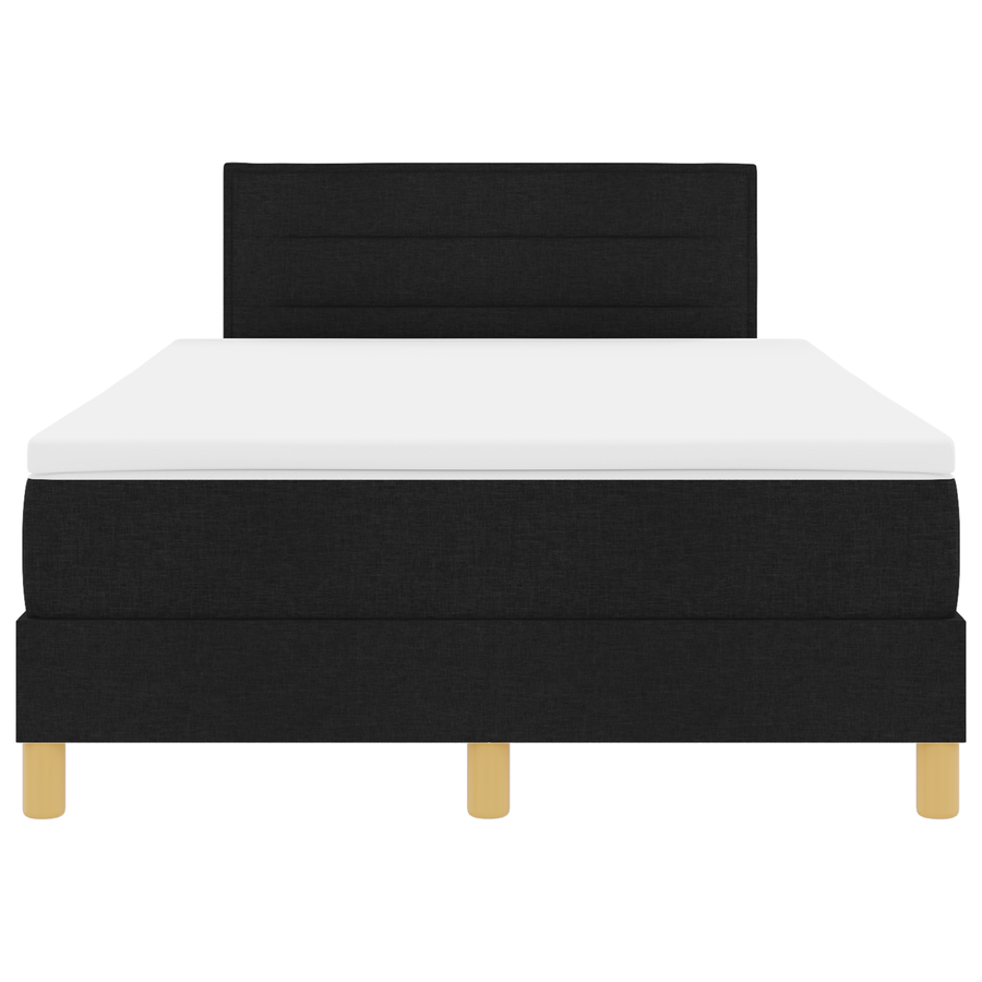 Boxspringbed met Matras & LED Zwart 120x190 cm Stof
