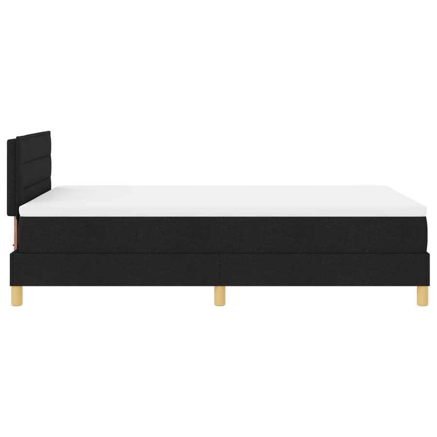 Boxspringbed met Matras & LED Zwart 120x190 cm Stof